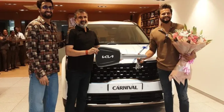 Suresh Raina with New Kia Carnival