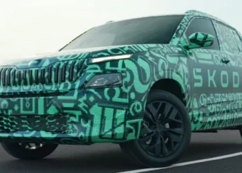 Camouflage Skoda Kylaq SUV